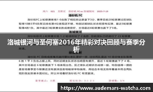 洛城银河与圣何塞2016年精彩对决回顾与赛季分析
